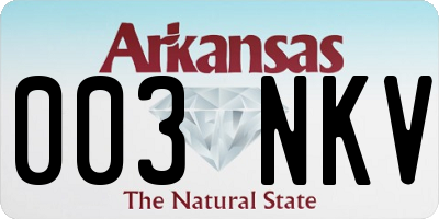 AR license plate 003NKV