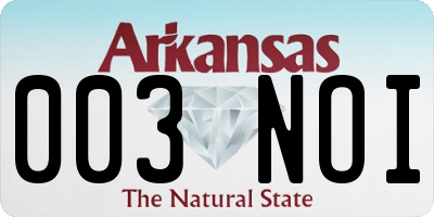 AR license plate 003NOI