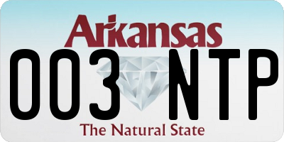 AR license plate 003NTP