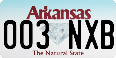 AR license plate 003NXB