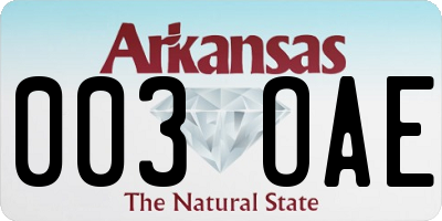 AR license plate 003OAE