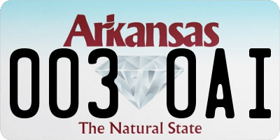 AR license plate 003OAI