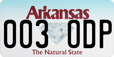 AR license plate 003ODP