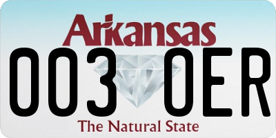 AR license plate 003OER