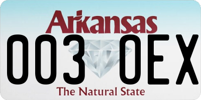 AR license plate 003OEX