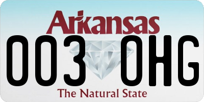 AR license plate 003OHG