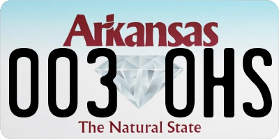 AR license plate 003OHS