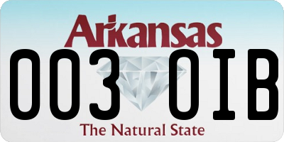 AR license plate 003OIB