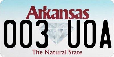AR license plate 003UOA