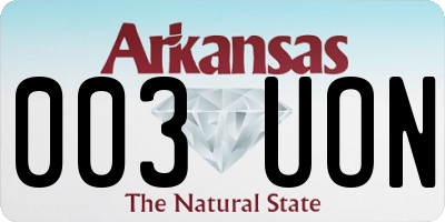 AR license plate 003UON