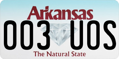 AR license plate 003UOS