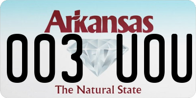 AR license plate 003UOU