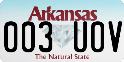 AR license plate 003UOV