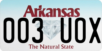 AR license plate 003UOX