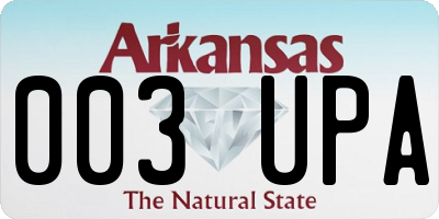 AR license plate 003UPA