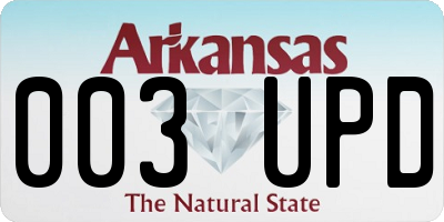 AR license plate 003UPD