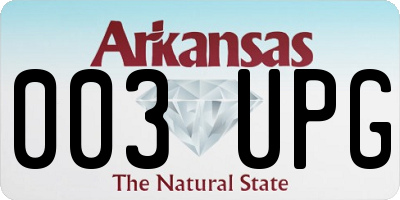 AR license plate 003UPG
