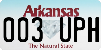 AR license plate 003UPH