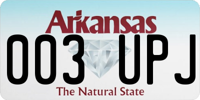 AR license plate 003UPJ
