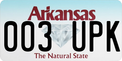 AR license plate 003UPK