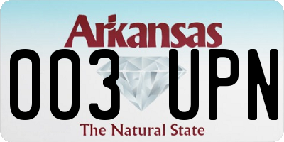 AR license plate 003UPN