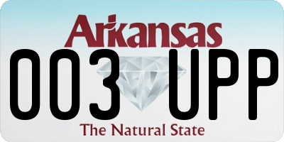 AR license plate 003UPP