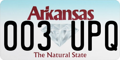 AR license plate 003UPQ
