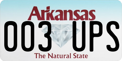 AR license plate 003UPS