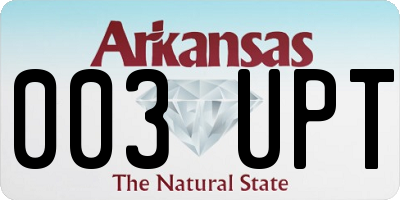 AR license plate 003UPT