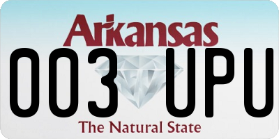 AR license plate 003UPU