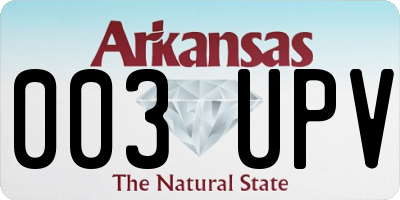 AR license plate 003UPV