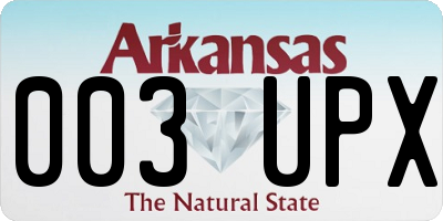 AR license plate 003UPX