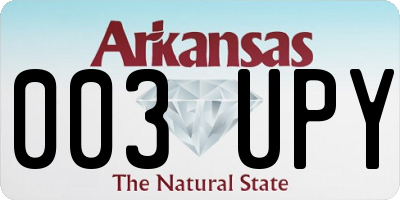 AR license plate 003UPY