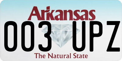 AR license plate 003UPZ