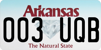 AR license plate 003UQB