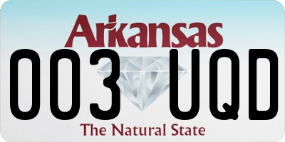 AR license plate 003UQD