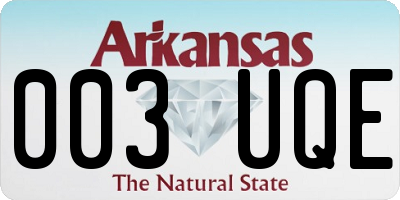 AR license plate 003UQE