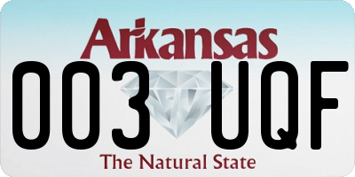 AR license plate 003UQF
