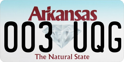 AR license plate 003UQG