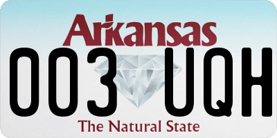 AR license plate 003UQH