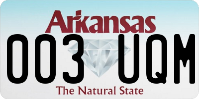 AR license plate 003UQM