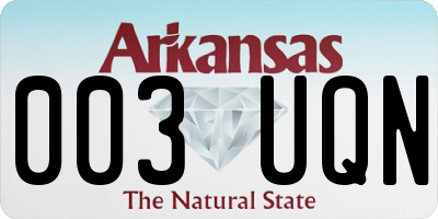 AR license plate 003UQN