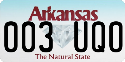 AR license plate 003UQO