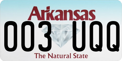 AR license plate 003UQQ