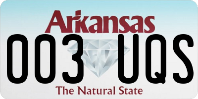 AR license plate 003UQS