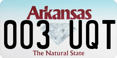 AR license plate 003UQT