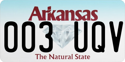 AR license plate 003UQV