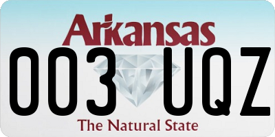 AR license plate 003UQZ