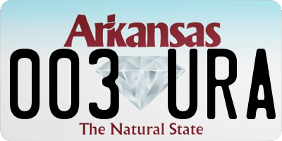 AR license plate 003URA