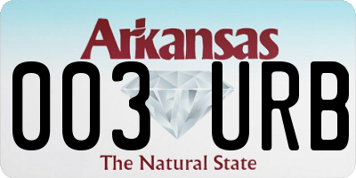 AR license plate 003URB